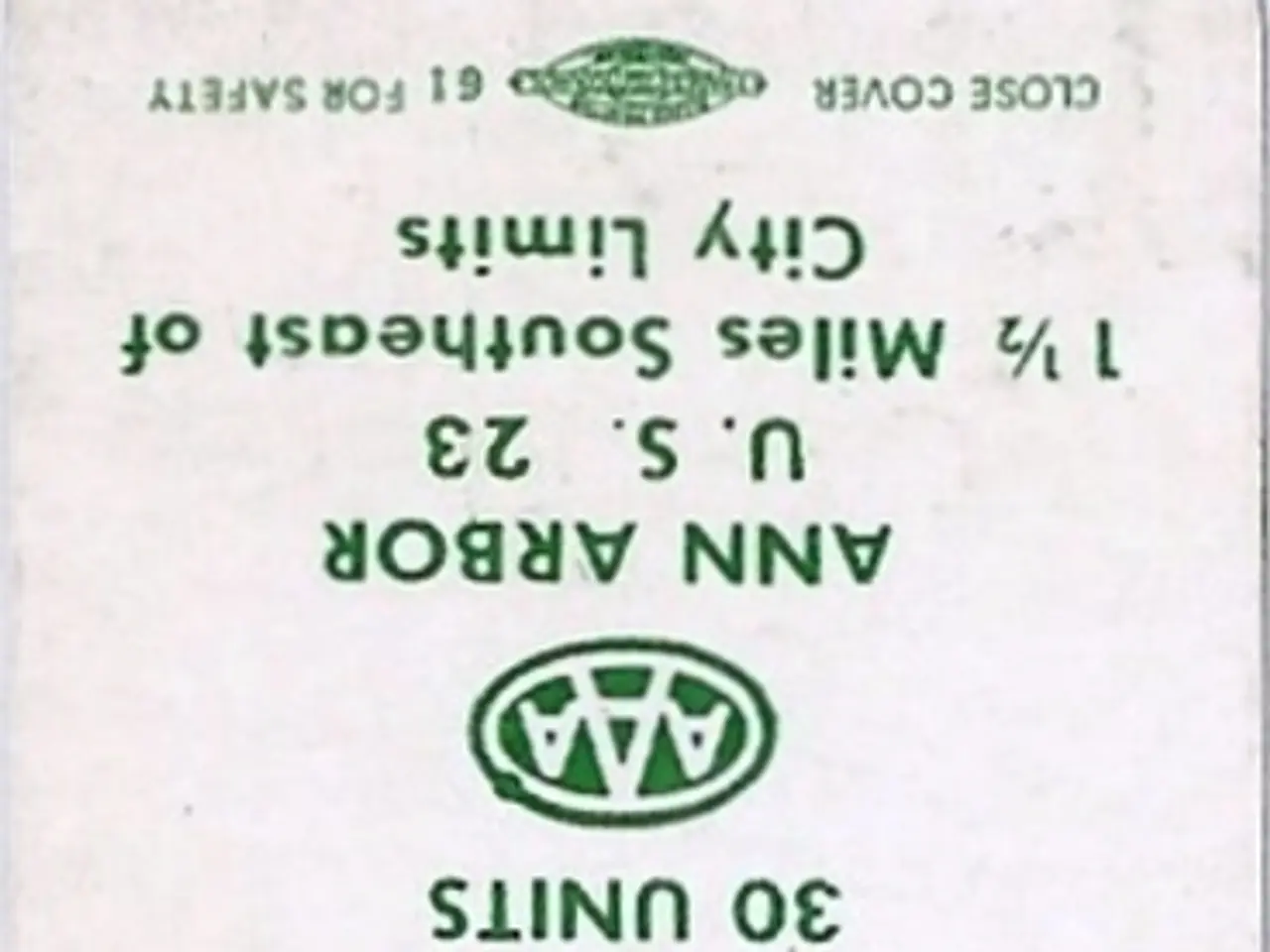 This is a picture of a poster, where there is a photo, numbers, words, symbols on it.