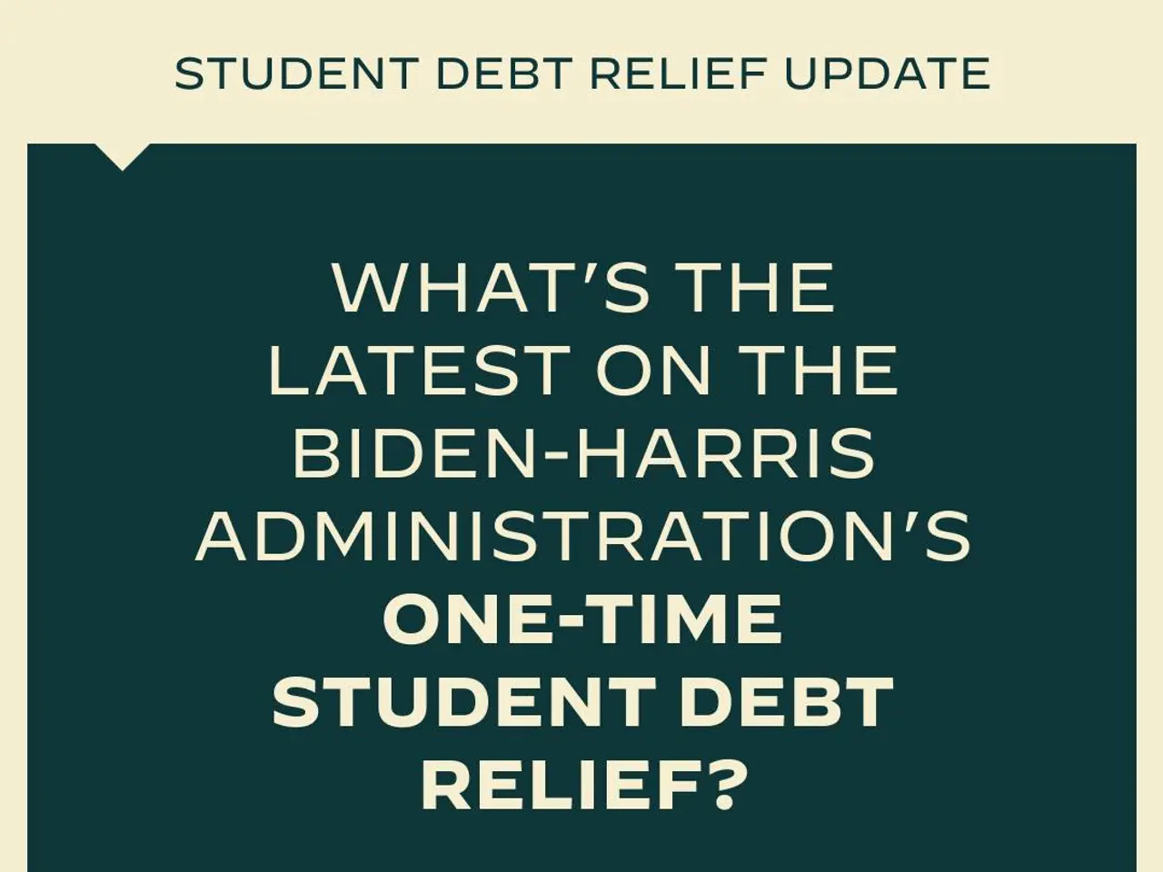 The image shows a poster with the text "What's the latest on the Biden-Harris Administration's...