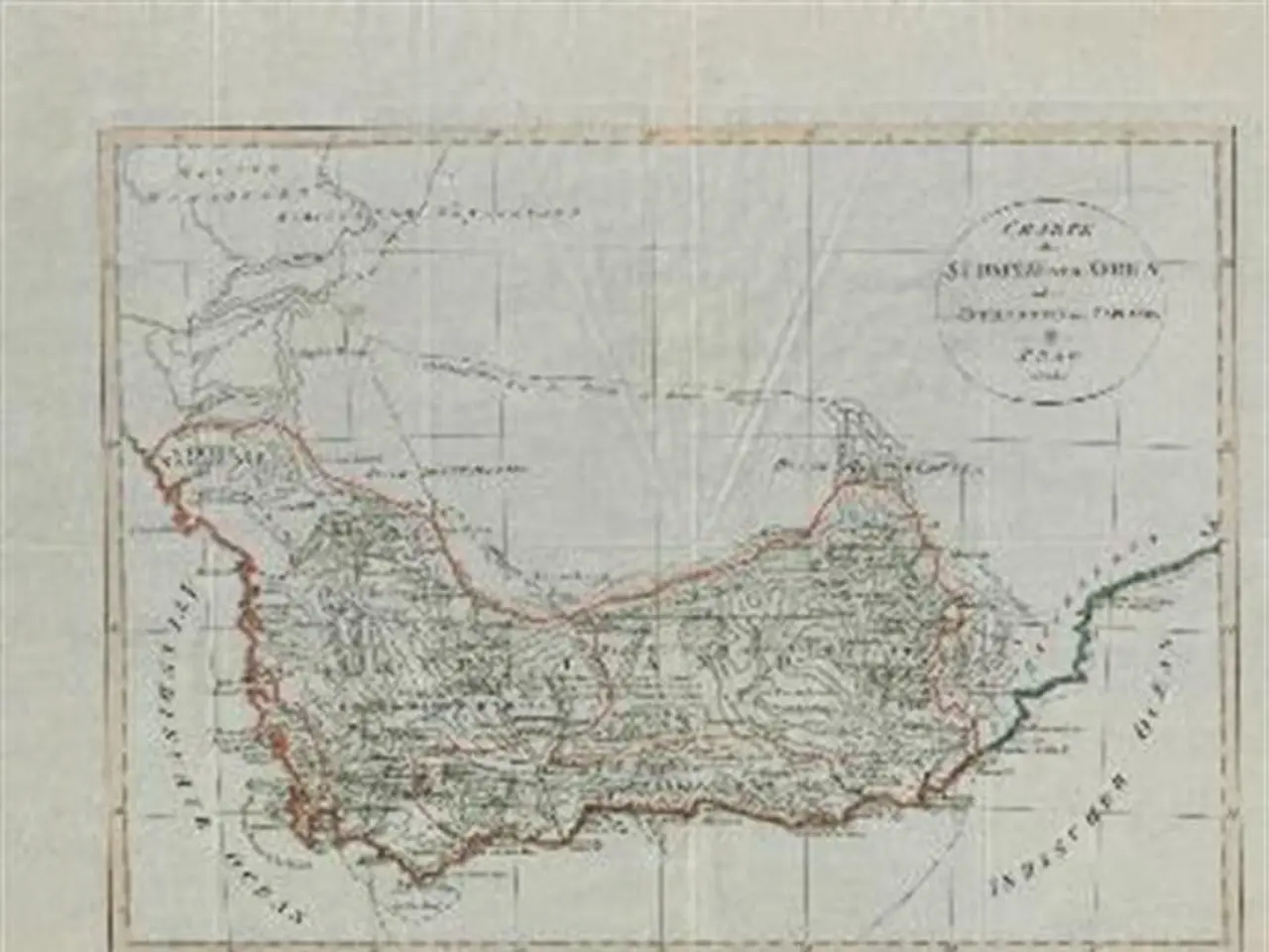 The image shows a paper with a map of the British Empire in the Middle East, with text written on...