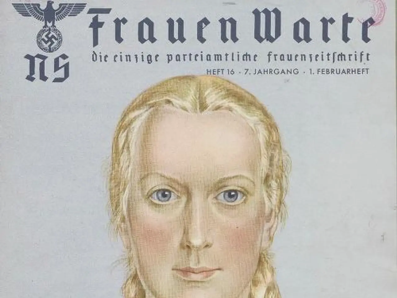 The image shows a woman with braids on the cover of a magazine, with a logo and text at the top and...