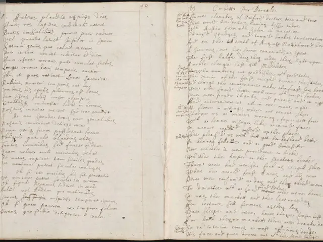 There is an open book on which something is written.