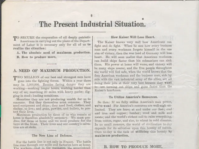 The image shows an open book with the words "The Present Industrial Situation" written on it...
