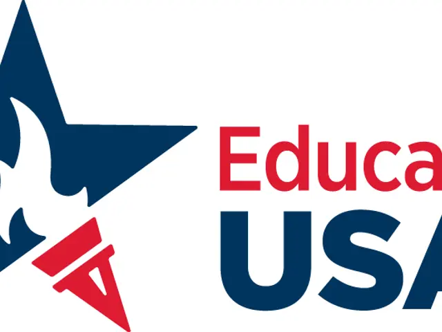 The image shows the Education USA logo, which consists of a blue star with the words "Education...