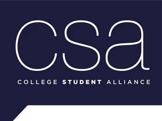 The image shows the College Student Alliance (CSA) logo, which consists of white text on a blue...