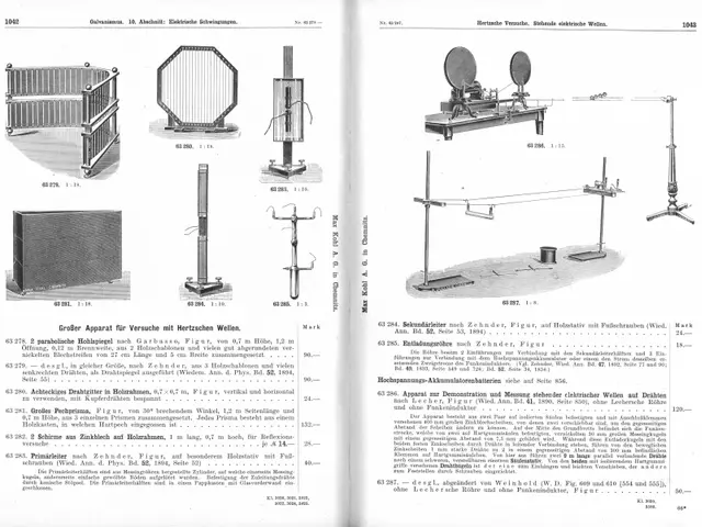 The image shows an open book with a variety of machines and text on it. The book is filled with...