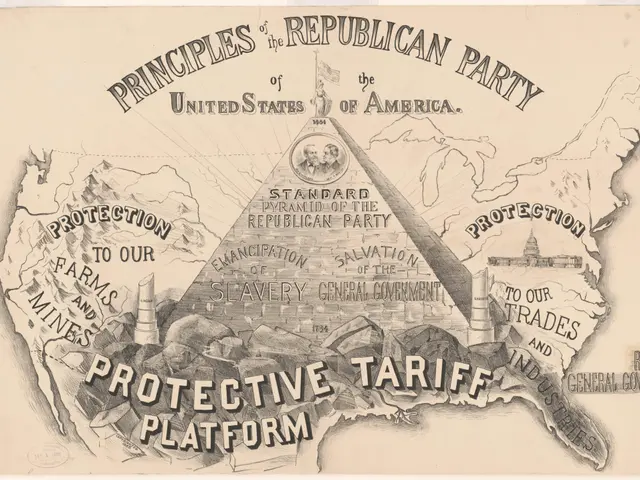 The image shows a poster with a map of the United States and text that reads "Principles of the...