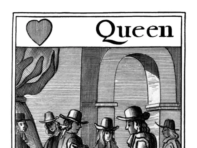 The image shows a poster with a black and white picture of a group of people standing in front of a...