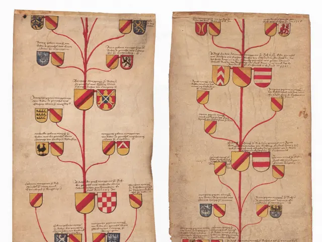 The image shows two pages of a book with a tree of life on it, featuring text and logos. The tree...