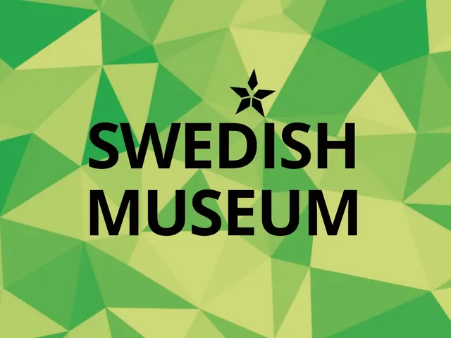 The image shows the Swedish Museum logo on a green background with black text. The logo consists of...