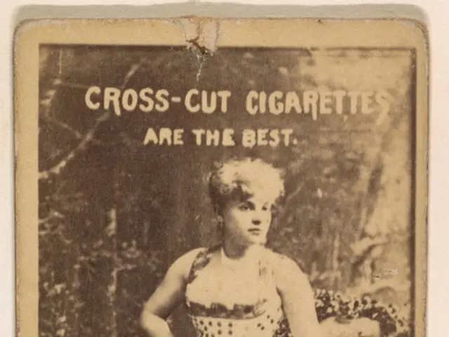 The image shows an old photo of a woman in a bathing suit standing on the ground surrounded by...