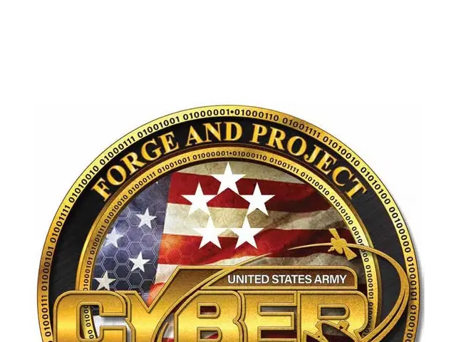 The image shows the logo of the United States Army Cyber Center of Excellence, Fort Eisenhower,...