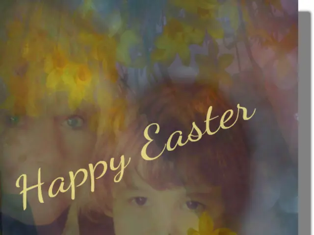 In this image there is a cover page with Happy Easter.