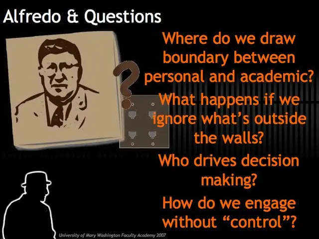 The image shows a poster with a picture of Alfredo and text that reads "Where do we draw boundary...