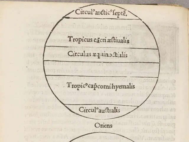 The image shows an open book with a diagram on it. The diagram consists of two circles, one labeled...