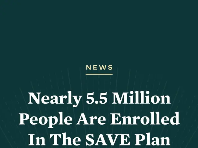 The image shows a poster with text that reads "Nearly 5.5 million people are enrolled in the Save...