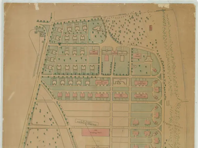 The image shows an old map of the city of Philadelphia, Pennsylvania, with the college section...