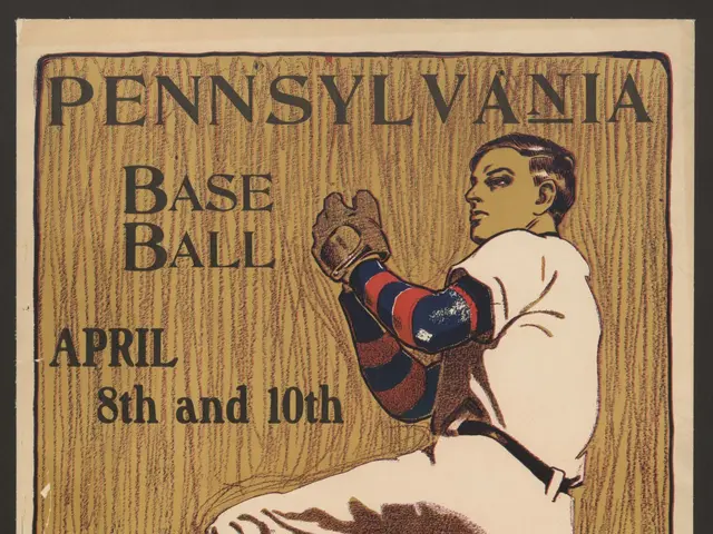 The image shows a poster of a person wearing a sports uniform, with the words "Pennsylvania...