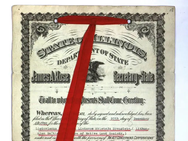 The image shows a certificate with a red ribbon tied around it and a gold seal on top. The...