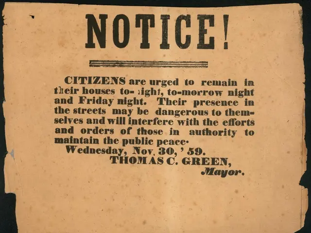 The image shows a notice from Thomas C. Green, Mayor of the City of New York, with a black...