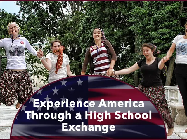 The image shows a group of women jumping in the air with smiles on their faces, surrounded by...