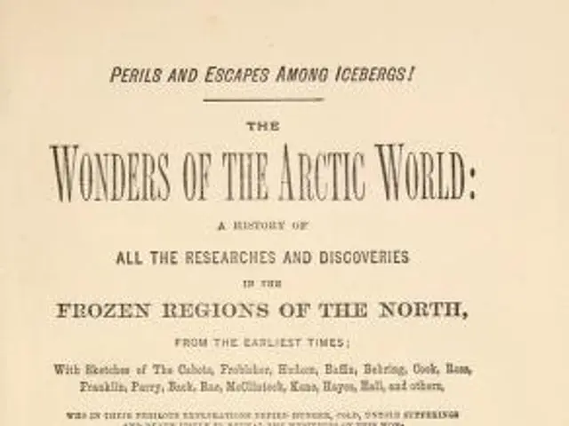 The image shows an old book with the title "The Wonders of the Arctic World: A History of All the...