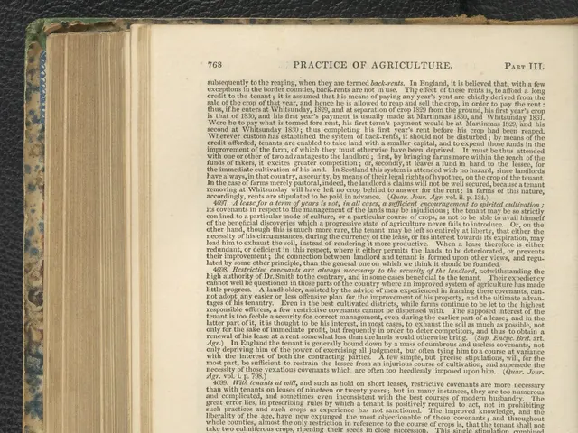 The image shows an open book on a black surface with the words "Practice of Agriculture" written on...