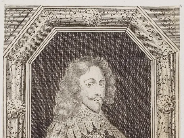The image shows a portrait of Francesco Tomaso di Sauoia, the Prince of Caregnano, framed in a...